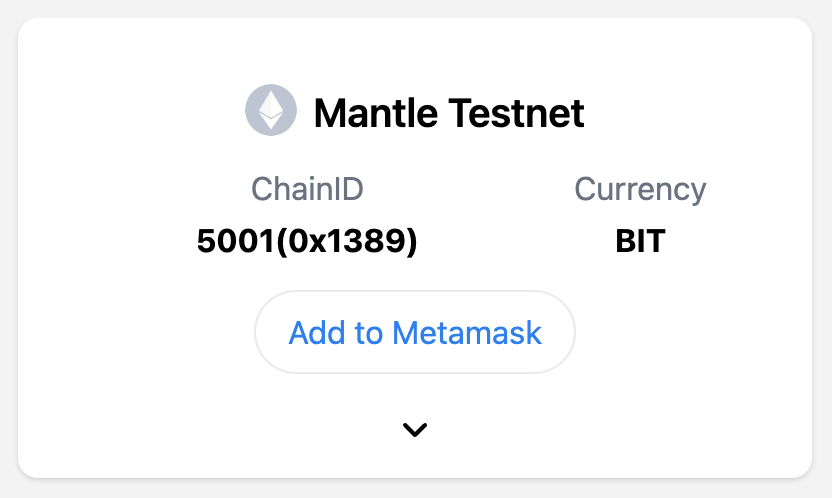 Mantle testnet chainlist