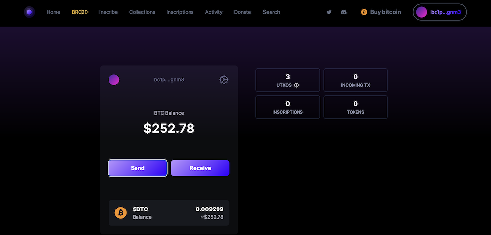 Ordinals Wallet Donate