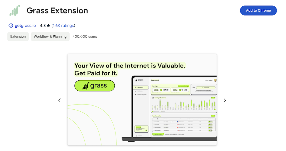 Grass Chrome extension
