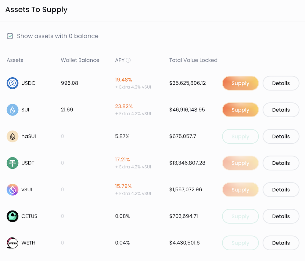 Navi Protocol supply