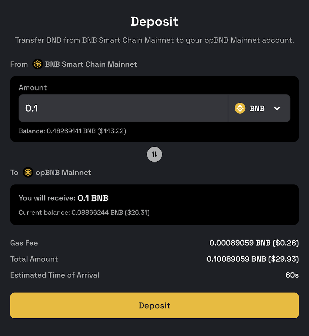 opBNB bridge