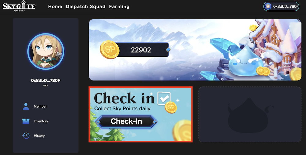 SkyArk Chronicles check in