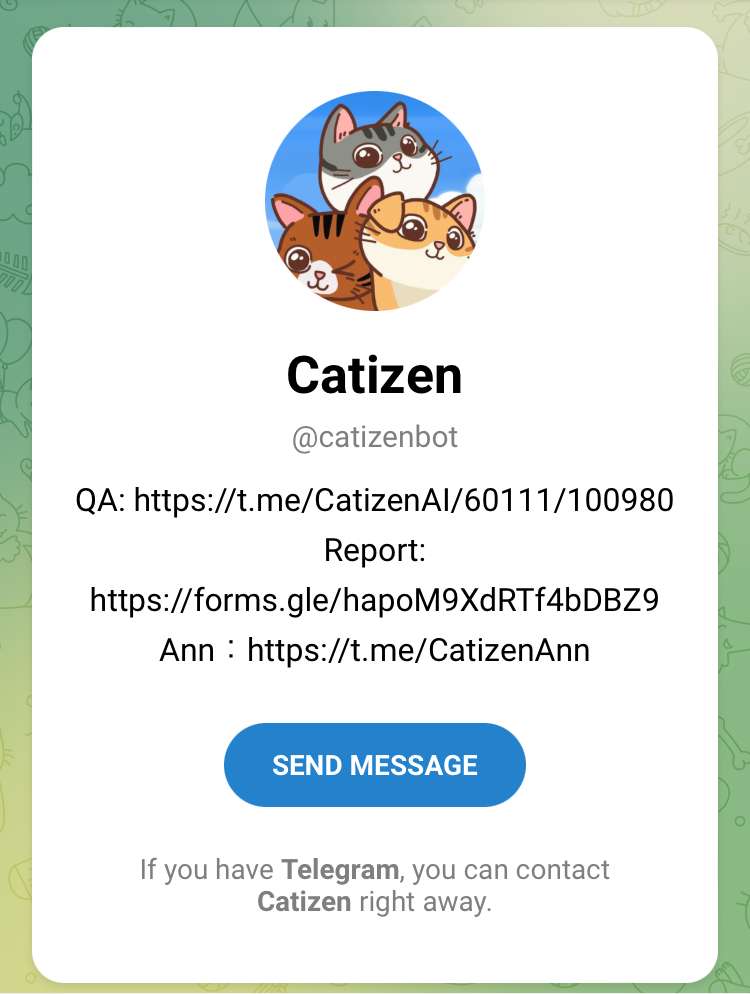 Catizen access