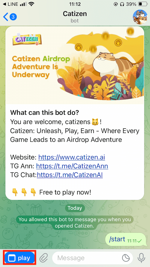 Catizen play