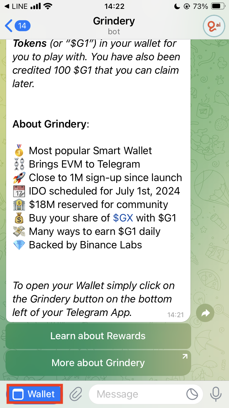 Grindery wallet