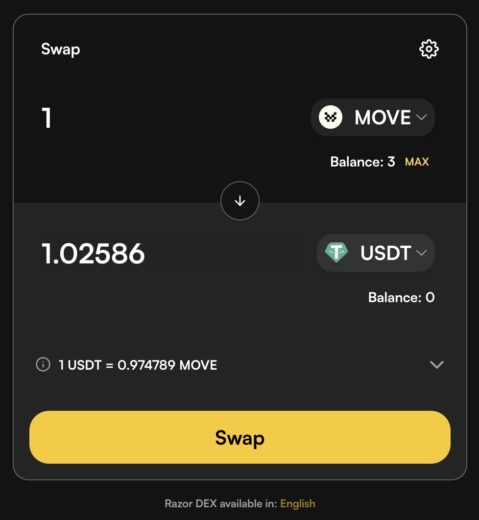 Razor Dex Swap