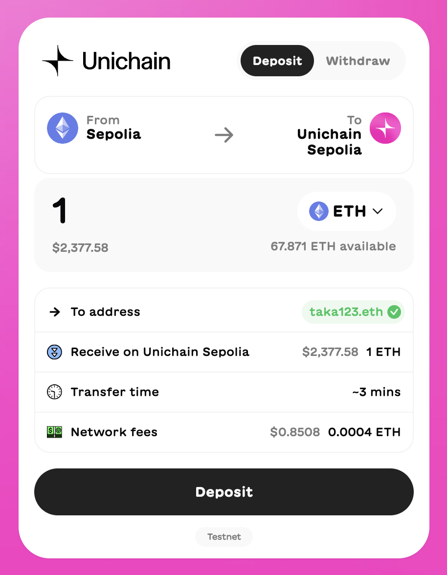 Superbridge Unichain