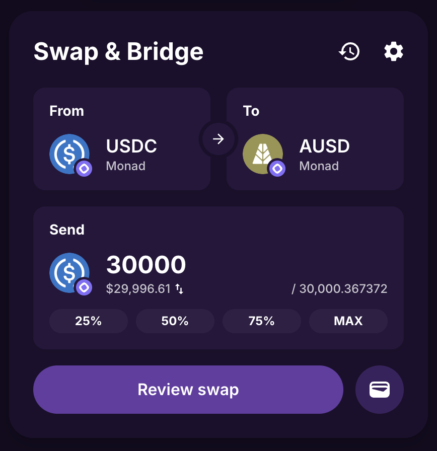 AUSD Swap Jumper